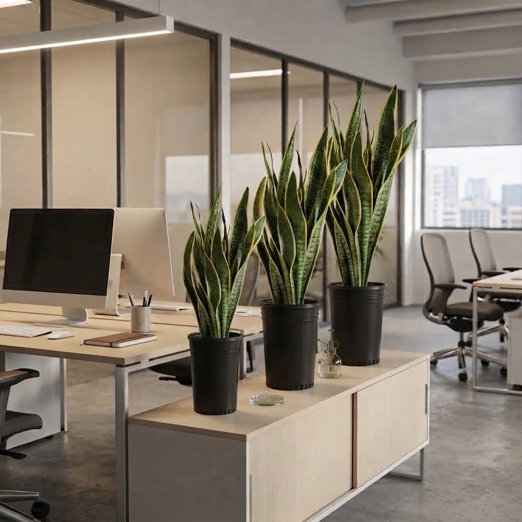 The Tiered Serpent – Snake Plant Height Ladder Set | UAE Office's Best