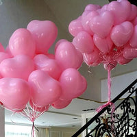 Whimsical Fence: Pink Heart and Round Shaped Balloon Decoration