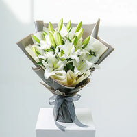 Beautiful Lilies, Elegance in Every Petal Bouquet, White Lily, Mesmerizing Arrangement