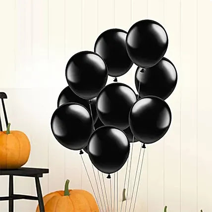 Black Latex Balloons, Set of 10, Helium Gas, Elegant Decor, Buy Black Latex Balloons Online