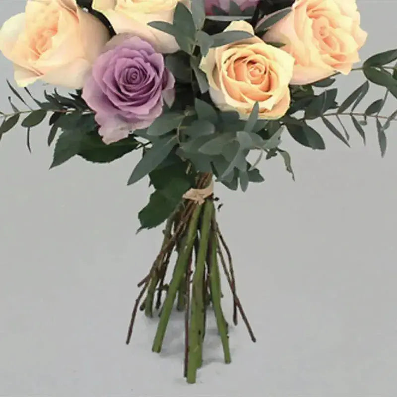 Peach & Purple Roses Bouquet