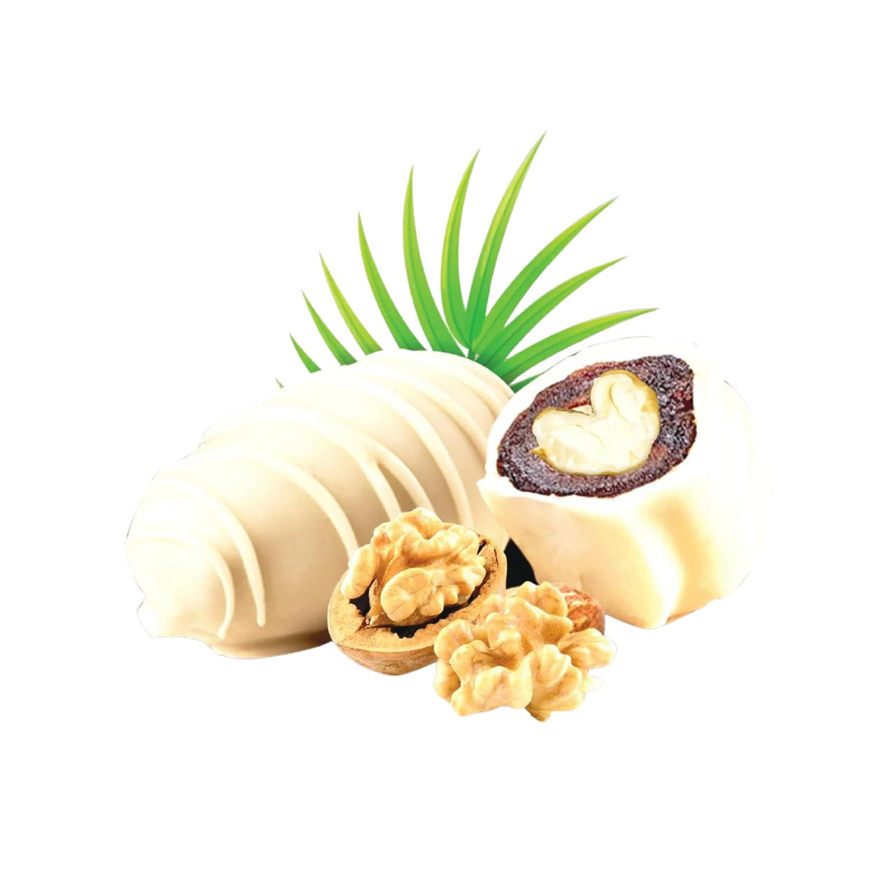 30pcs Assorted White Chocolate Dates Filled with Nuts