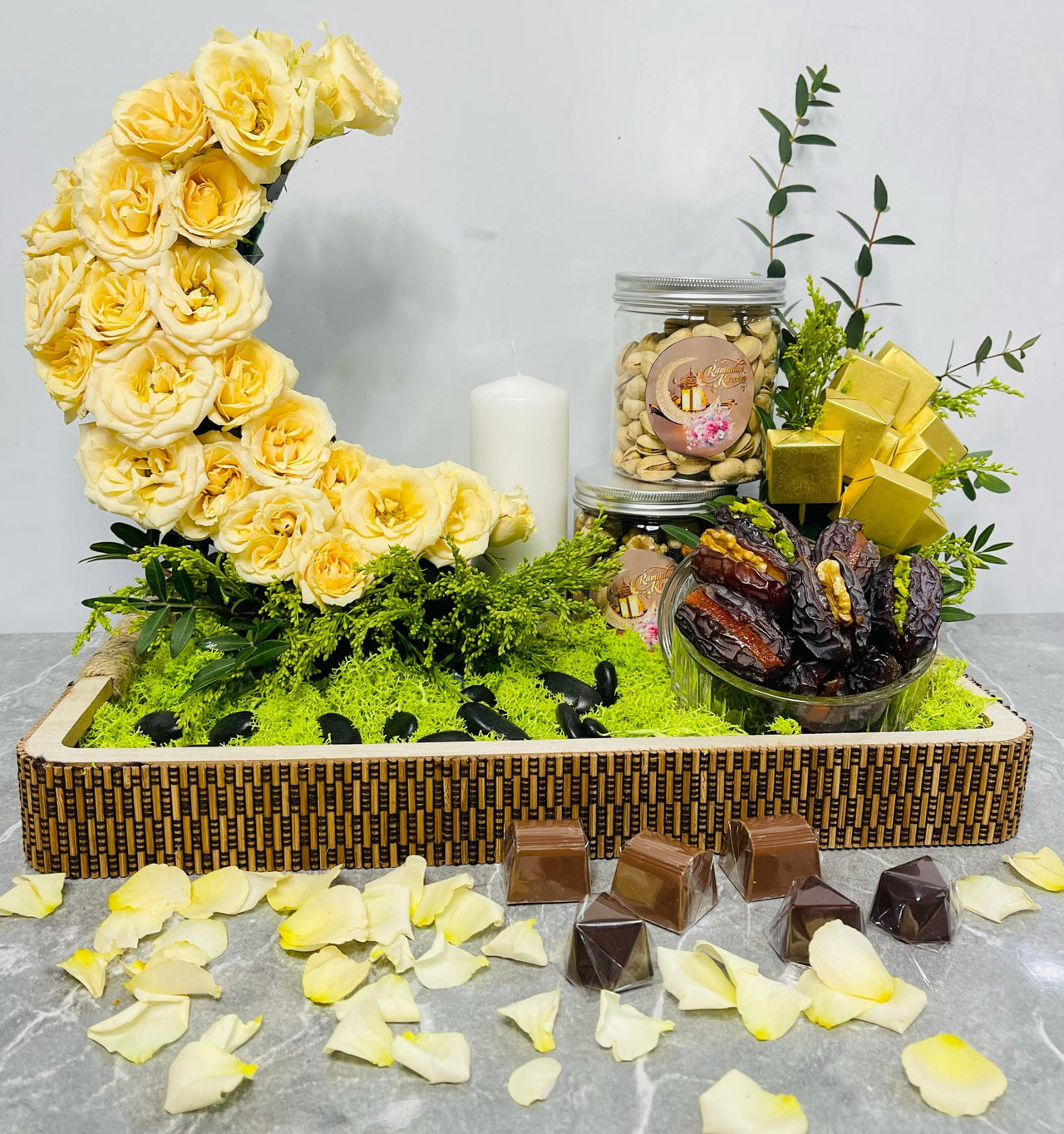 Ramadan Kareem Crescent Gift Tray