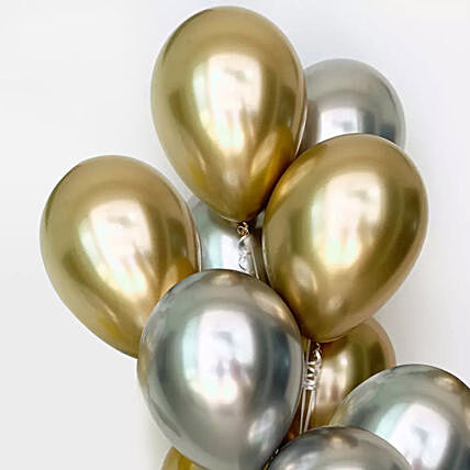 Set of 10 Latex Balloons Filled with Helium Gas