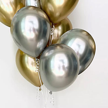 Set of 10 Latex Balloons Filled with Helium Gas