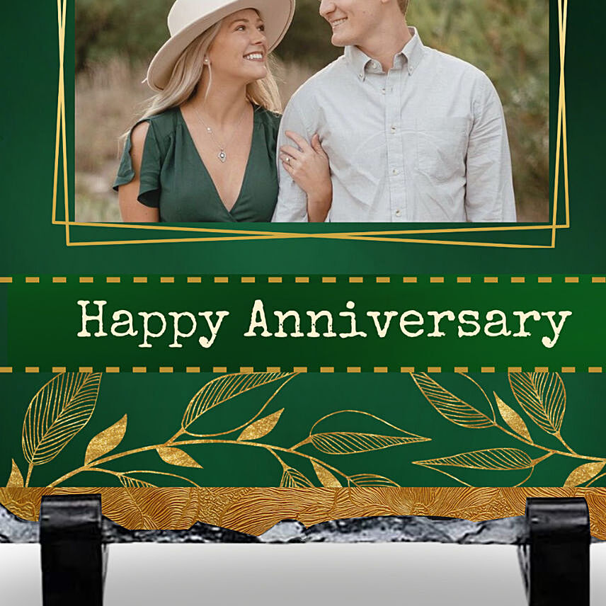 Happy Anniversary Personalized Frame: Custom Message Picture Display