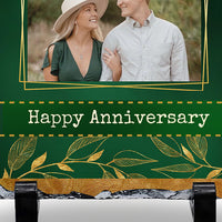 Happy Anniversary Personalized Frame: Custom Message Picture Display