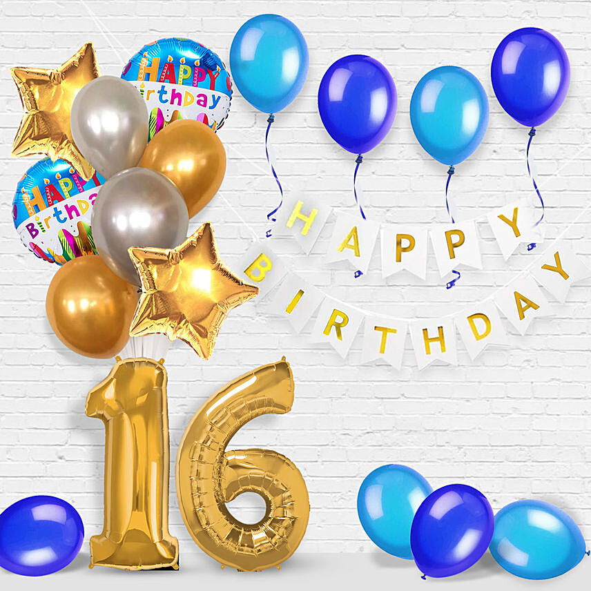 Happy Birthday Balloons, Numeric Balloons, Foil Balloons, Mix Colour Latex Balloons