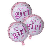 It's a Girl Foil Balloons, Set of 3, Helium Gas, Elegant Celebration, Buy It's a Girl Foil Balloons Online