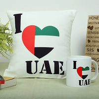Love for Dubai, Combo, Personalized, Mug, Cushion, Set