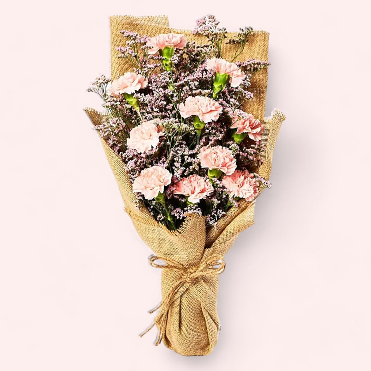 Pink Carnation and Limonium Bouquet