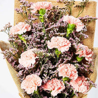 Pink Carnation and Limonium Bouquet