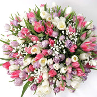 201 Tulips Basket – A Grand Floral Spectacle