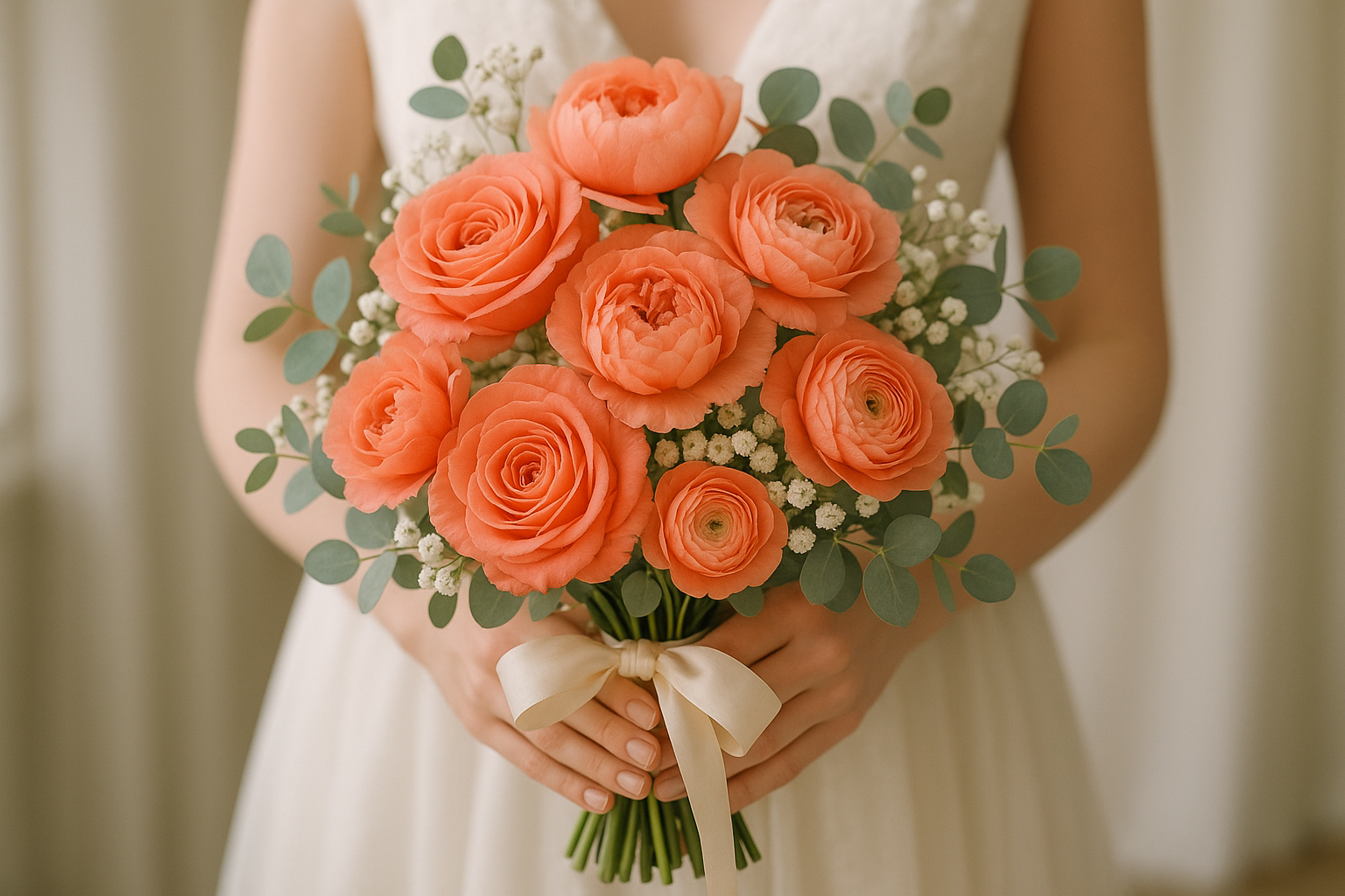 one more bouquet for wedding in copal hand