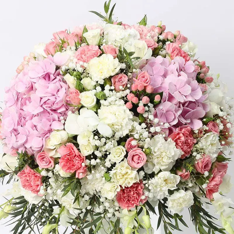Mixed Floral Arrangement in Glass Vase