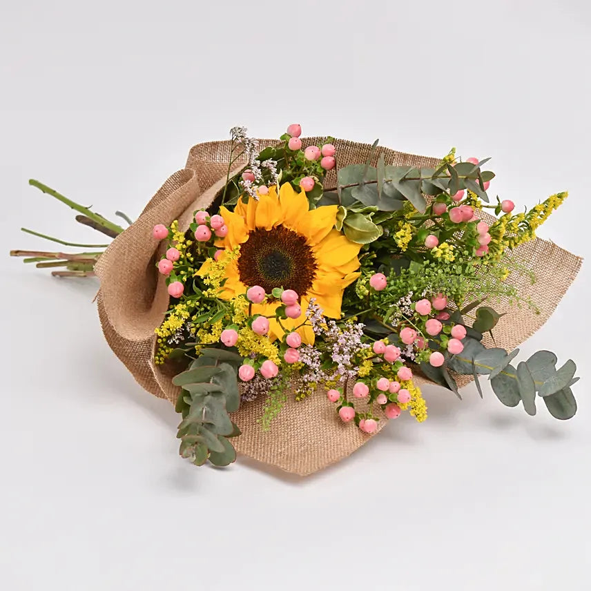 Sunflower & Hypericum Bouquet