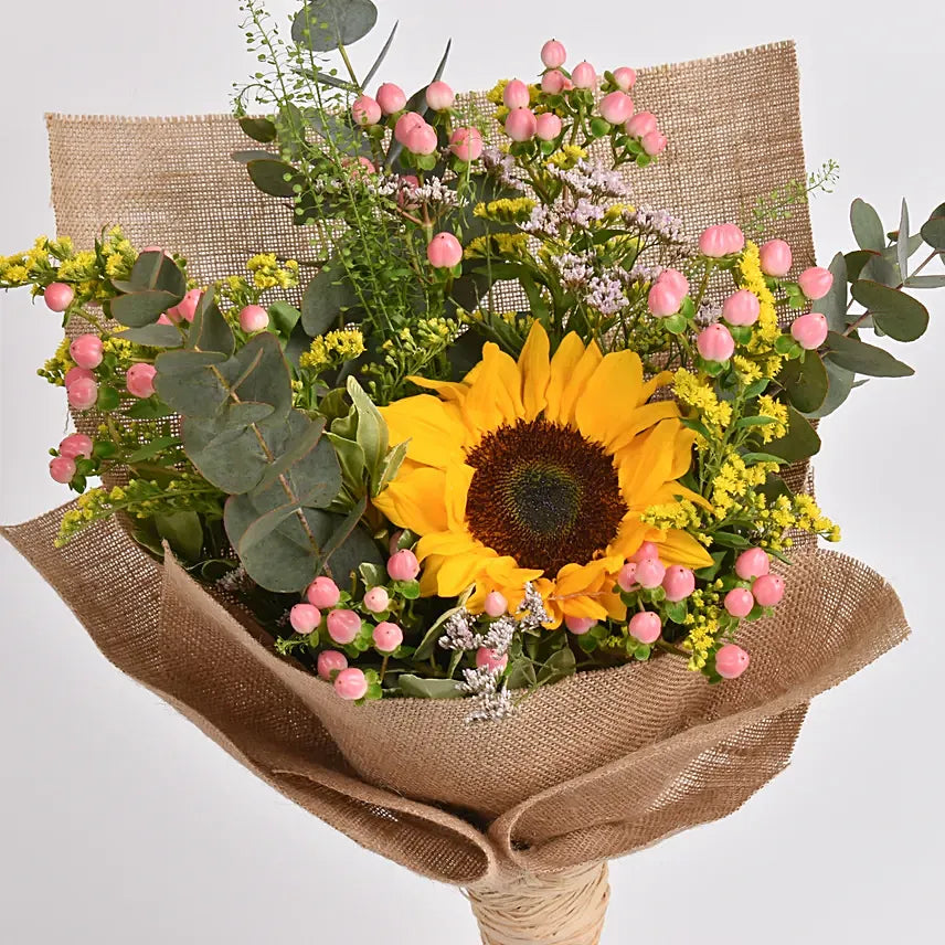 Sunflower & Hypericum Bouquet