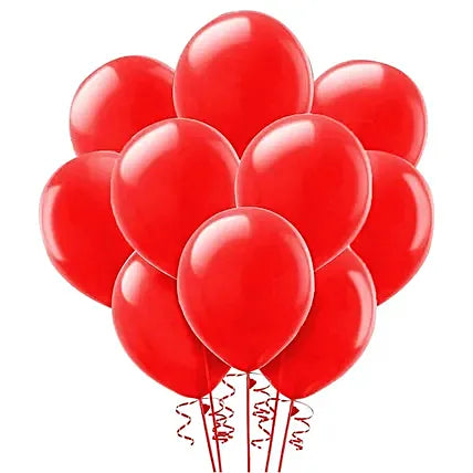 Red Helium Balloons, Pack of 10, Latex Balloons, Festive Touch, Buy Red Helium Balloons Online