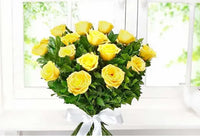 Sunny Splendor, Yellow Roses, Hand-Tied Bouquet, Ribbon Bow,Buy Sunny Splendor Online