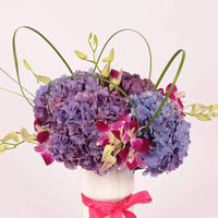 Shades of Purple in Ceramic Vase