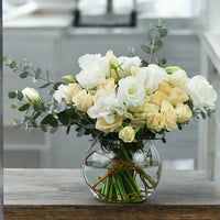 Peach and White Lisianthus