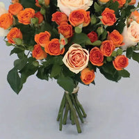 Orange & Peach Spray Roses Bouquet