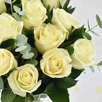 White Rose Vase