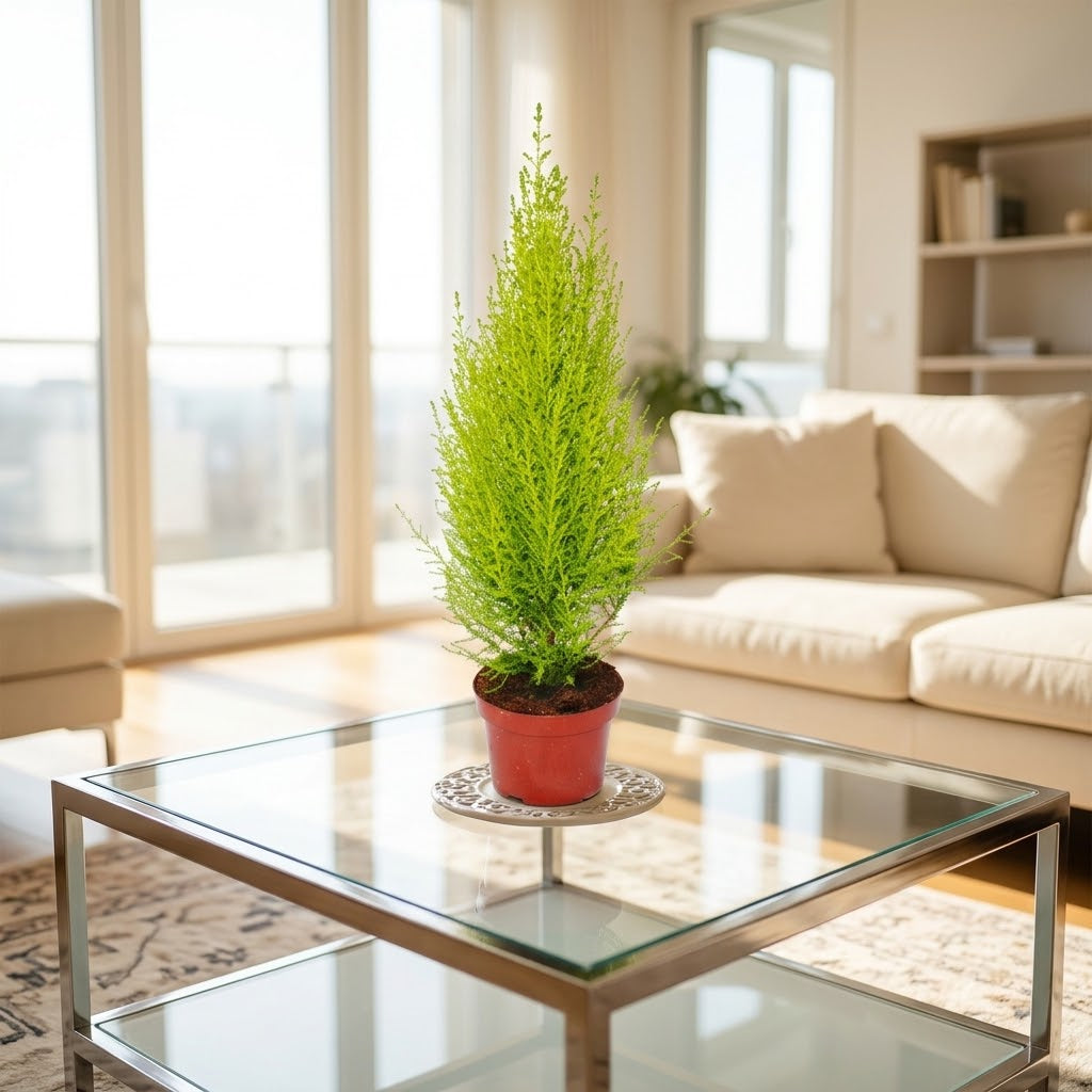 Cupressus macrocarpa – Goldcrest Wilma – Lemon Cyperus