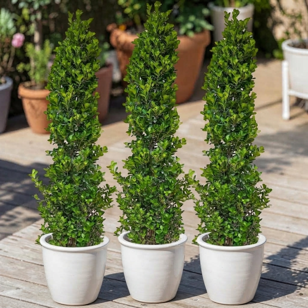 Ficus Cone x3 - Topiary Pyramid Trio 1.6-2m